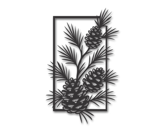 Custom Metal Pine Cone Wall Art | Indoor Outdoor | Up to 46" | 20+ Color Options
