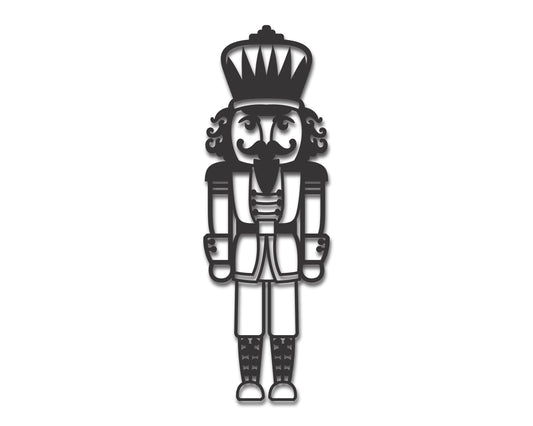 Custom Metal Nutcracker Wall Art | Indoor Outdoor | Up to 46" | 20+ Color Options