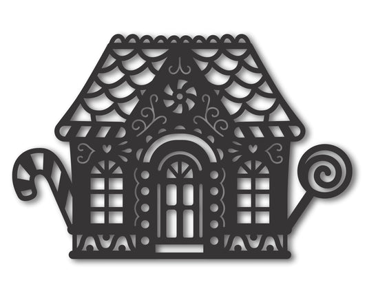 Custom Metal Gingerbread House Wall Art | Indoor Outdoor | Up to 46" | 20+ Color Options