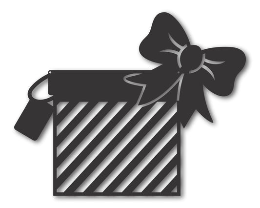 Custom Metal Christmas Present Wall Art | Indoor Outdoor | Up to 46" | 20+ Color Options