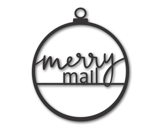 Custom Metal Merry Mail Wall Art | Indoor Outdoor | Up to 46" | 20+ Color Options