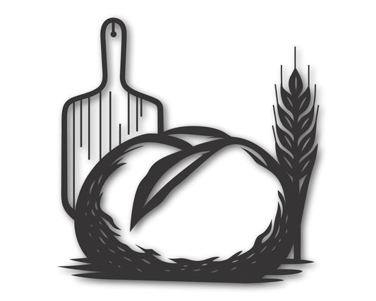 Custom Metal Sourdough Bread Wall Art | Indoor Outdoor | Up to 46" | 20+ Color Options