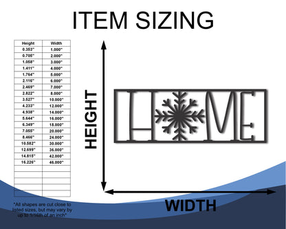 Custom Metal Snowflake Home Wall Art | Indoor Outdoor | Up to 46" | 20+ Color Options