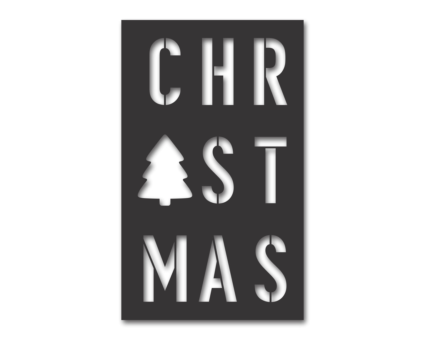Custom Metal Christmas Sign Wall Art | Indoor Outdoor | Up to 46" | 20+ Color Options