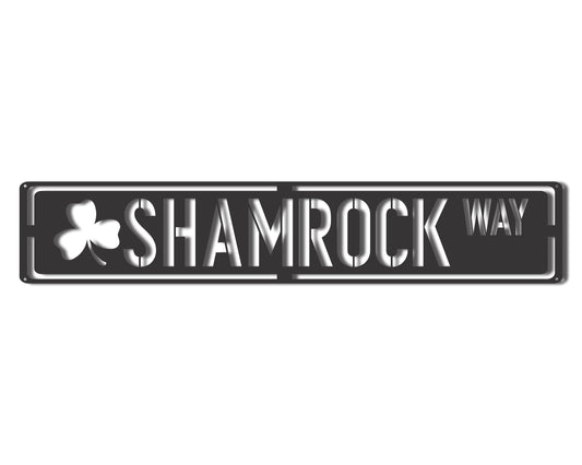 Custom Metal Shamrock Way Wall Art | Indoor Outdoor | Up to 46" | 20+ Color Options