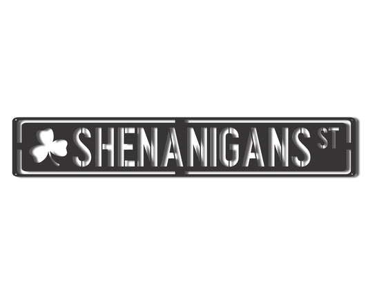Custom Metal Shenanigans St Wall Art | Indoor Outdoor | Up to 46" | 20+ Color Options