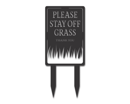 Custom Metal Stay Off Grass Yard Stake | Outdoor | Up to 46" | 20+ Color Options