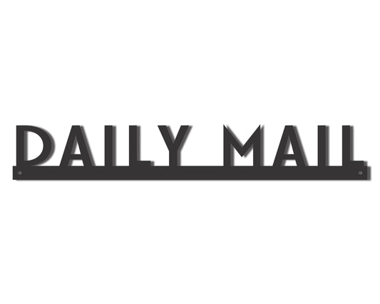 Custom Metal Daily Mail Wall Art | Outdoor | Up to 46" | 20+ Color Options