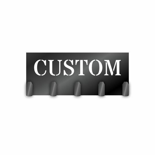 Custom Metal Stencil Name Sign with Hooks | 4 Size Options | Up to 30" | 20+ Color Options