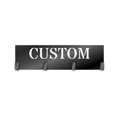 Custom Metal Stencil Name Sign with Hooks | 4 Size Options | Up to 30" | 20+ Color Options