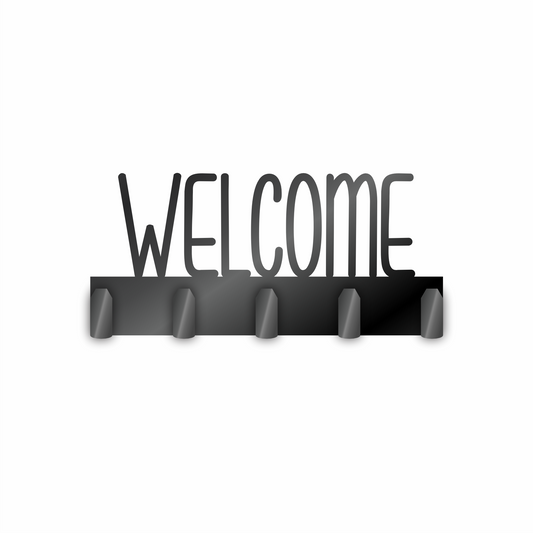 Custom Metal Welcome Sign with Hooks | 4 Size Options | Up to 30" | 20+ Color Options