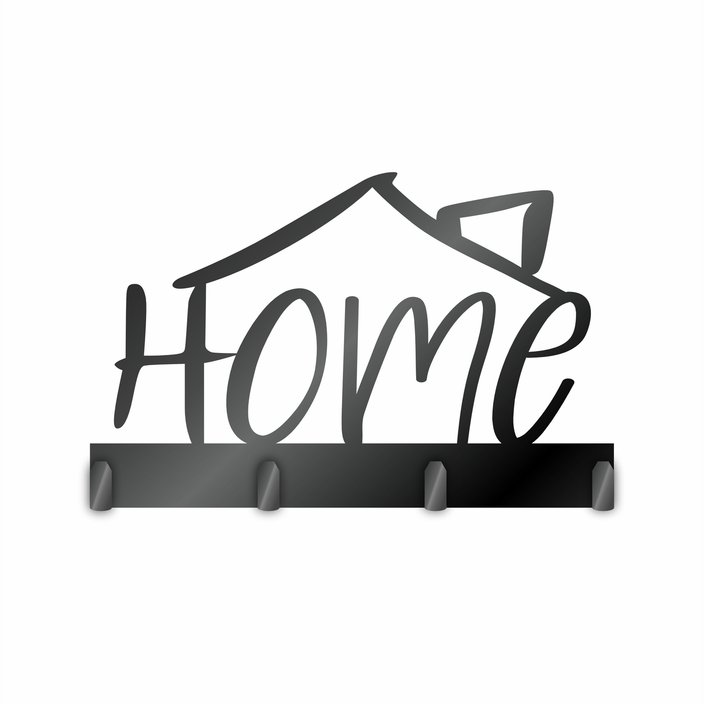 Custom Metal Home Sign with Hooks | 4 Size Options | Up to 30" | 20+ Color Options