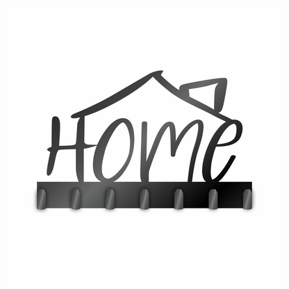 Custom Metal Home Sign with Hooks | 4 Size Options | Up to 30" | 20+ Color Options