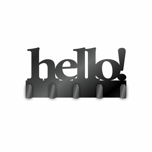 Custom Metal Hello Sign with Hooks | 4 Size Options | Up to 30" | 20+ Color Options