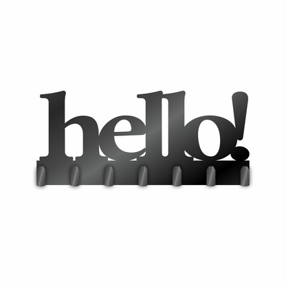 Custom Metal Hello Sign with Hooks | 4 Size Options | Up to 30" | 20+ Color Options