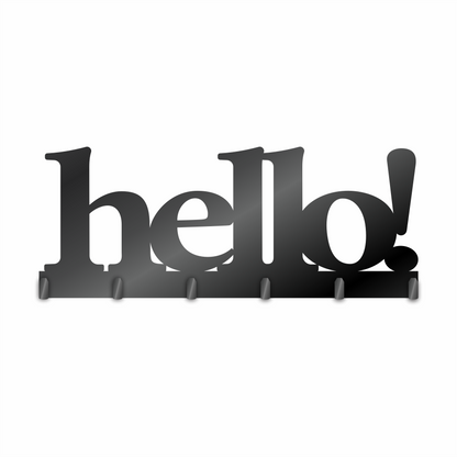 Custom Metal Hello Sign with Hooks | 4 Size Options | Up to 30" | 20+ Color Options