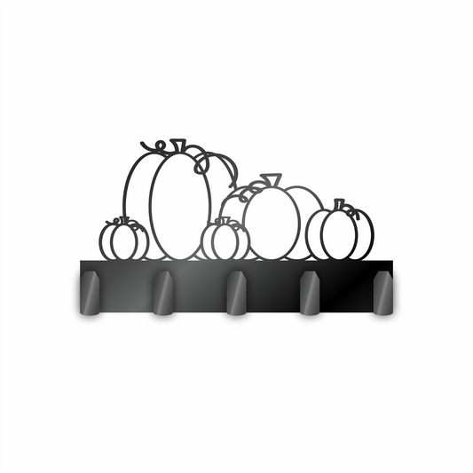 Custom Metal Fall Pumpkins Sign with Hooks | 4 Size Options | Up to 30" | 20+ Color Options