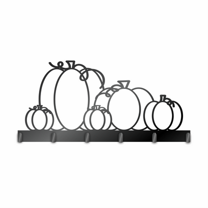 Custom Metal Fall Pumpkins Sign with Hooks | 4 Size Options | Up to 30" | 20+ Color Options