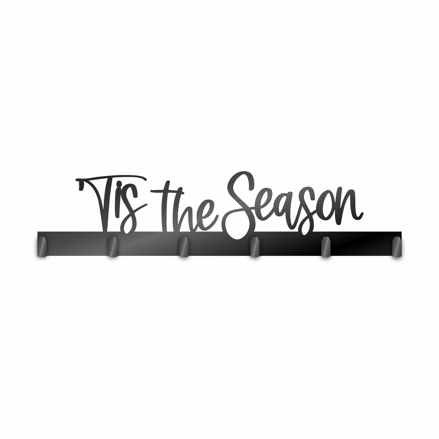 Custom Metal Tis the Season Sign with Hooks | 4 Size Options | Up to 30" | 20+ Color Options
