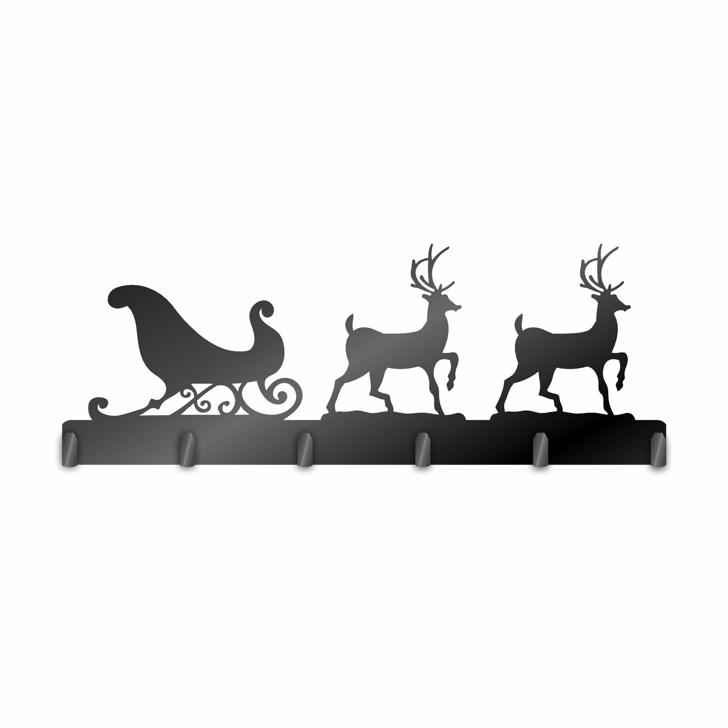 Custom Metal Reindeer Sign with Hooks | 4 Size Options | Up to 30" | 20+ Color Options