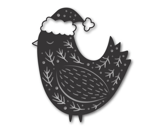 Custom Metal Christmas Bird Wall Art | Indoor Outdoor | Up to 46" | 20+ Color Options