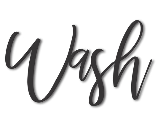 Custom Metal Wash Script Wall Art | Indoor Outdoor | Up to 46" | 20+ Color Options
