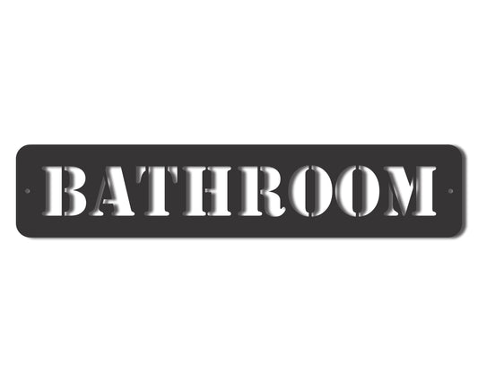 Custom Metal Bathroom Wall Art | Indoor Outdoor | Up to 46" | 20+ Color Options