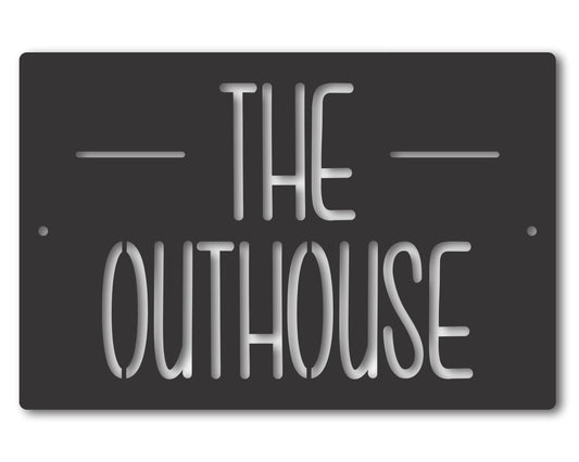 Custom Metal Outhouse Wall Art | Indoor Outdoor | Up to 46" | 20+ Color Options