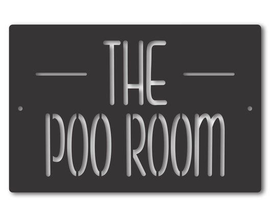 Custom Metal Poo Room Wall Art | Indoor Outdoor | Up to 46" | 20+ Color Options