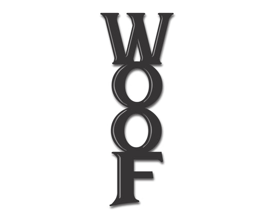 Custom Metal Woof Wall Art | Indoor Outdoor | Up to 46" | 20+ Color Options