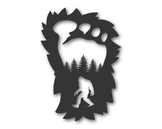Custom Metal Bigfoot Footprint Wall Art | Indoor Outdoor | Up to 46" | 20+ Color Options