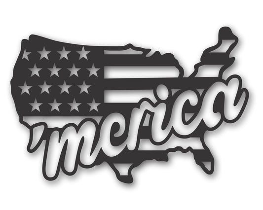 Custom Metal 'Merica Wall Art | Indoor Outdoor | Up to 46" | 20+ Color Options