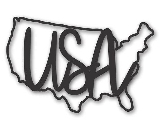 Custom Metal USA Wall Art | Indoor Outdoor | Up to 46" | 20+ Color Options