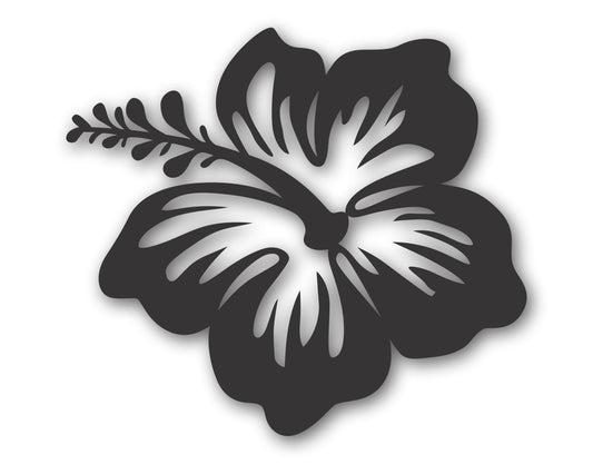 Custom Metal Hibiscus Flower Wall Art | Indoor Outdoor | Up to 46" | 20+ Color Options