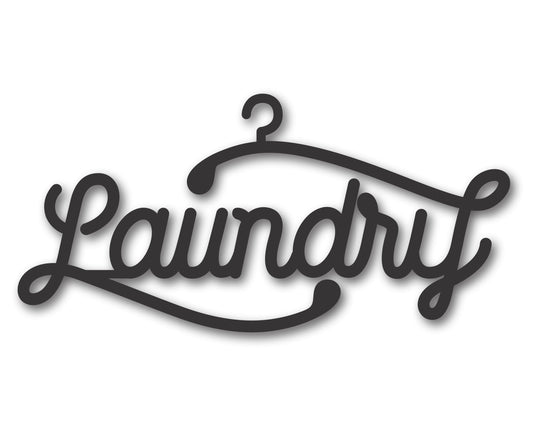 Custom Metal Laundry Room Hanger Wall Art | Indoor Outdoor | Up to 46" | 20+ Color Options