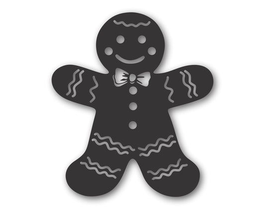 Custom Metal Gingerbread Man Wall Art | Indoor Outdoor | Up to 46" | 20+ Color Options