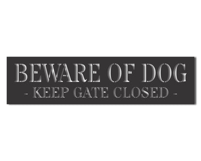 Custom Metal Beware of Dog Sign | Indoor Outdoor | Up to 46" | 20+ Color Options