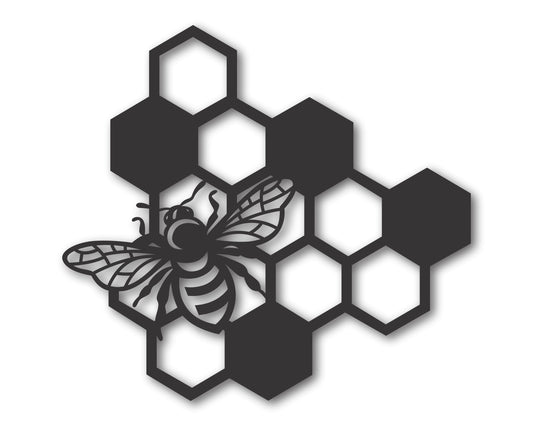 Custom Metal Beehive Wall Art | Indoor Outdoor | Up to 46" | 20+ Color Options