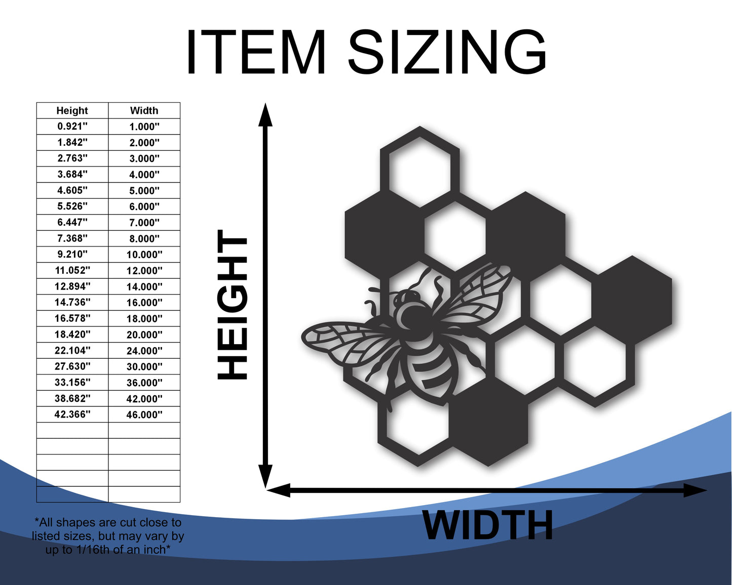 Custom Metal Beehive Wall Art | Indoor Outdoor | Up to 46" | 20+ Color Options