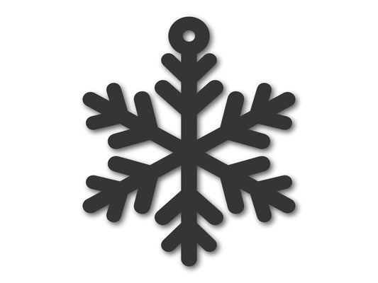 Custom Metal Snowflake Two Ornament | 4" to 5" | 20+ Color Options
