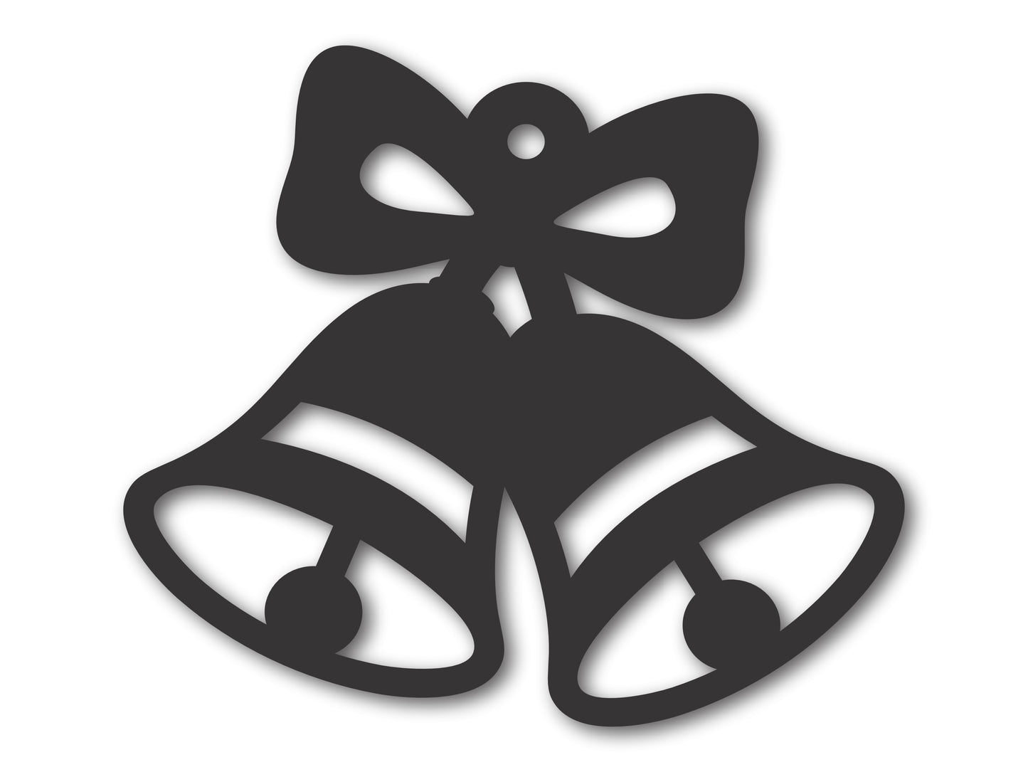 Custom Metal Christmas Bells Ornament | 4" to 5" | 20+ Color Options