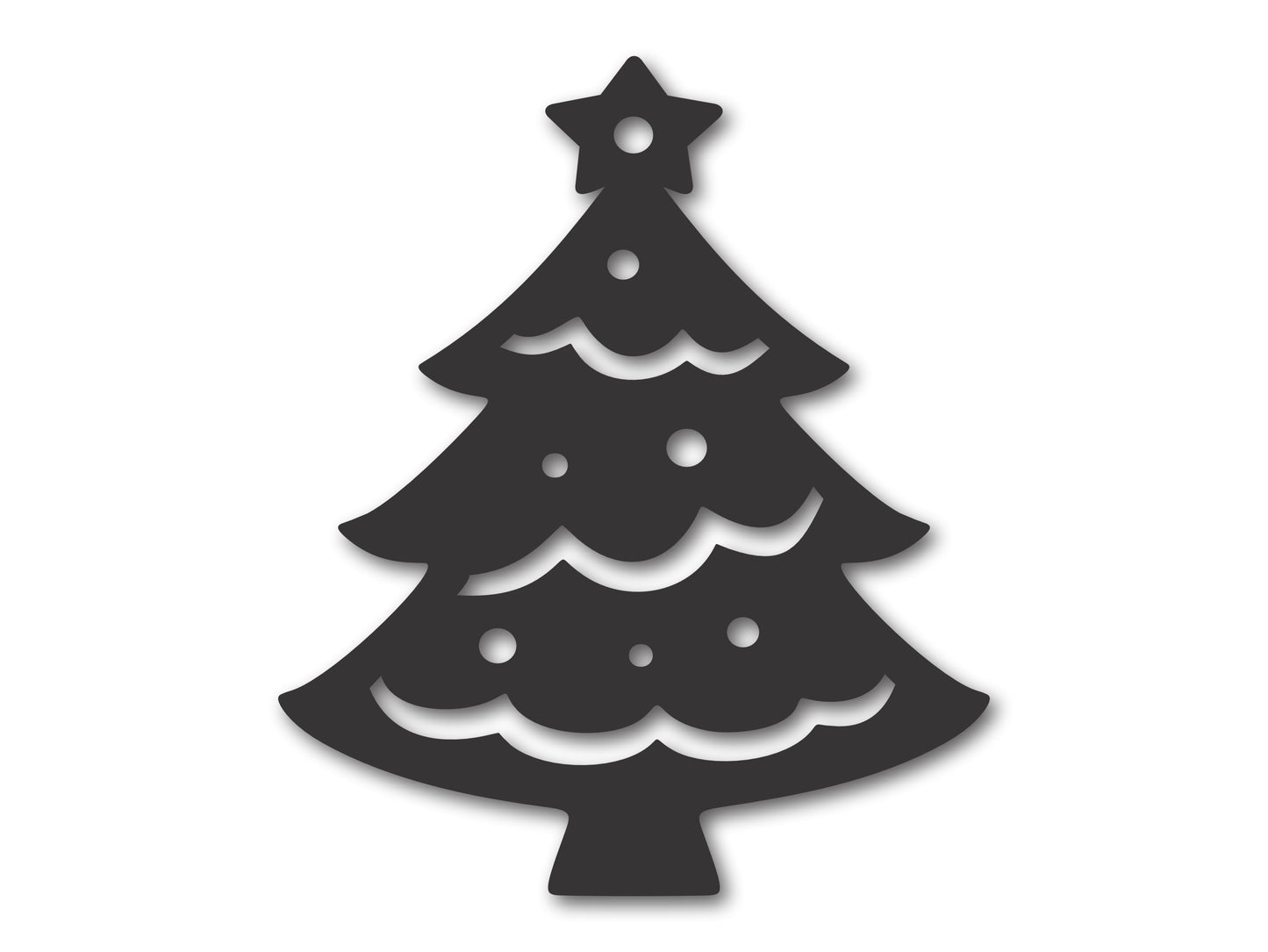 Custom Metal Christmas Tree Ornament | 4" to 5" | 20+ Color Options