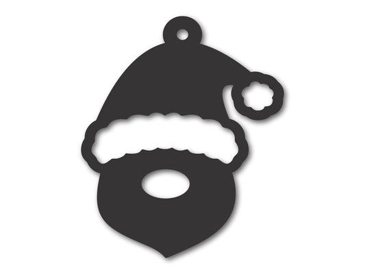 Custom Metal Simple Santa Ornament | 4" to 5" | 20+ Color Options