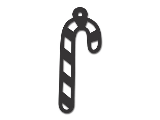 Custom Metal Candy Cane Ornament | 4" to 5" | 20+ Color Options
