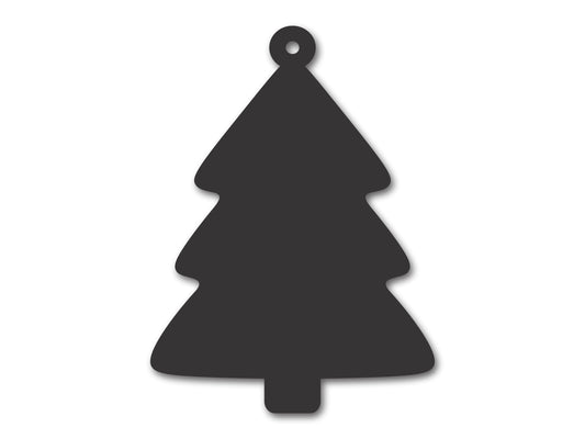 Custom Metal Simple Tree Ornament | 4" to 5" | 20+ Color Options