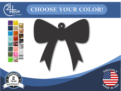 Custom Metal Bow Ornament | 4" to 5" | 20+ Color Options