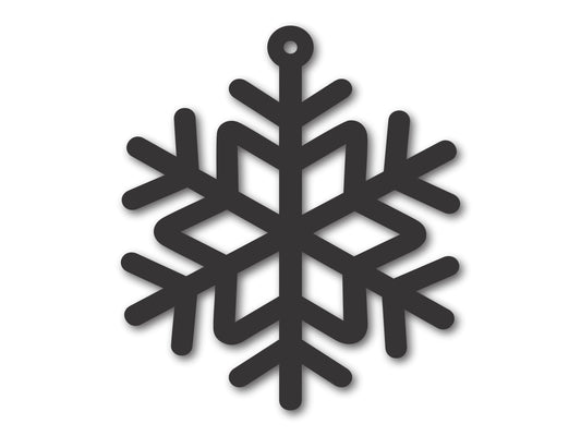 Custom Metal Snowflake Three Ornament | 4" to 5" | 20+ Color Options