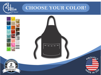 Custom Metal Apron Ornament | 4" to 5" | 20+ Color Options