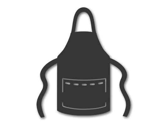 Custom Metal Apron Ornament | 4" to 5" | 20+ Color Options
