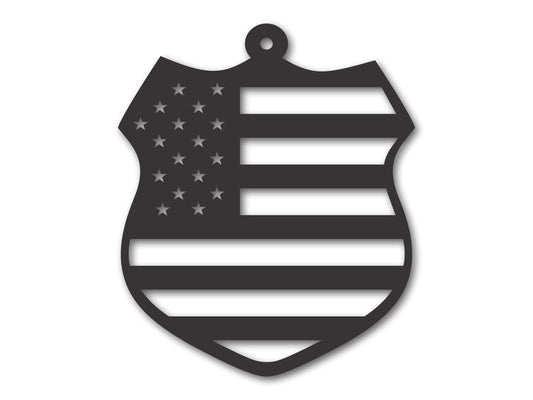 Custom Metal Police Badge Ornament | 4" to 5" | 20+ Color Options